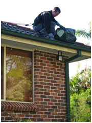 Home gutter cleaning
